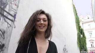 GERMAN SCOUT - PETITE BUSHY COLLEGE WOMEN ISABELLA PICKUP AND BONED AT STREET CASTING