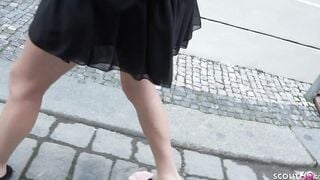 GERMAN SCOUT - PETITE BUSHY COLLEGE WOMEN ISABELLA PICKUP AND BONED AT STREET CASTING
