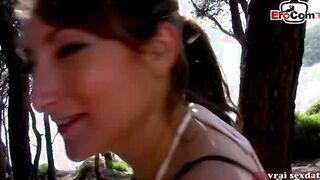 Outdoor Flashing Sex with french amateur barely legal