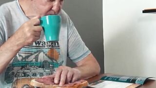 Petite eighteen blows off turned on older man dick after she gets hardcore fuck by him