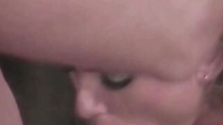 Horny blond has wild doggy style then gets facial