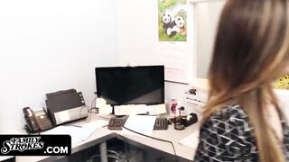 Naught Teenagers Seduces Stepdaddy At Work