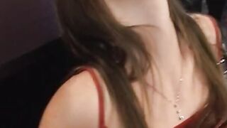 hot dark haired and blonde lesbians take a nice pink sex toy up