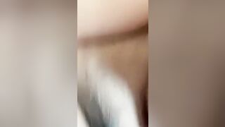 liking insane orgasm with my small toy on bushy twat