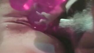 Guy licks blonde thot's twat and fists her booty