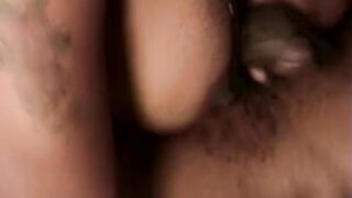 African chick swallows a long african dick inside her wide mouth