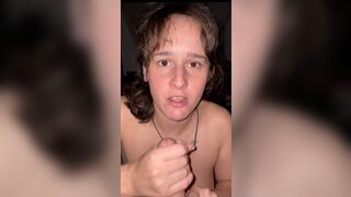 Ex-Wife blows and jerks my dick till I shoot big jizzed