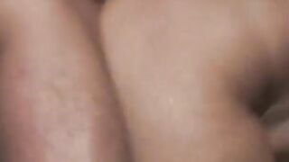Hispanic with athletic build takes mature white dick up her butt
