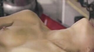 Armed bitch gets her pussy eaten and screwed by a turned on dude
