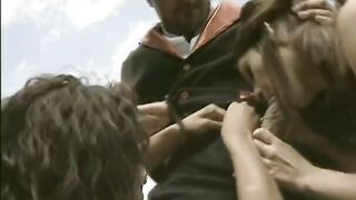 Foursome with wild anal sex public