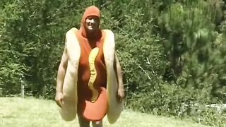 Fat bitch gets rammed doggy style by white boy on a chair