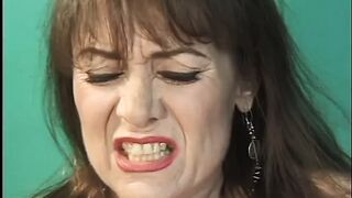 Slutty dark haired loves a young penis into her twat on a chair