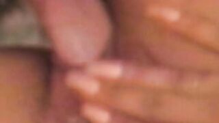 Black Bae gets fucked and creamed by white stud into bed