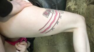 Dark Hair 19 year old gets her cunt pounded first, then her butt