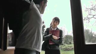 Dark Hair 19 year old gets her cunt pounded first, then her butt