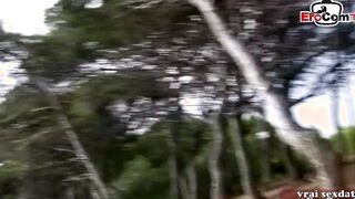 Outside Flashing Sex with french amateur 18 year old