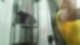 Daddy fucks blond barely legal and offer cum on bald vagina