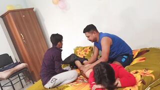 Cousin flirts and has romantic screwed 2 boye with Indian Punjab group sex xxx porn