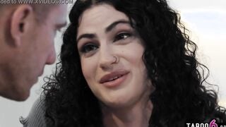 Dads friend found punk 19 year old Lydia Ebony on an escort site and confronted her
