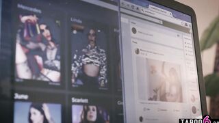 Dads friend found punk 19 year old Lydia Ebony on an escort site and confronted her