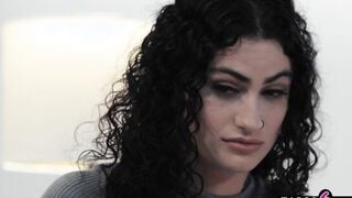 Dads friend found punk 19 year old Lydia Ebony on an escort site and confronted her