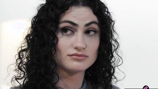 Dads friend found punk 19 year old Lydia Ebony on an escort site and confronted her
