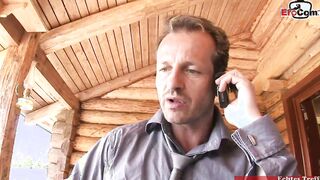 Landlord boned his blonde cleanign lady anal and vaginal
