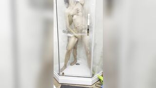 Sex of a crazy hot Russian lovers into the shower
