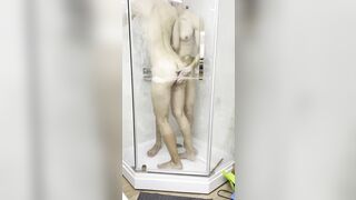Sex of a crazy hot Russian lovers into the shower