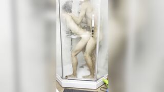 Sex of a crazy hot Russian lovers into the shower