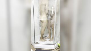 Sex of a crazy hot Russian lovers into the shower