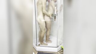 Sex of a crazy hot Russian lovers into the shower