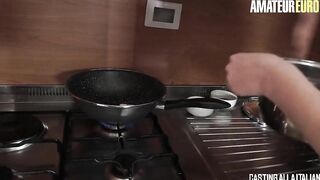 AMATEUREURO - Long Breasts Teenie Tries big black cock And Loves It