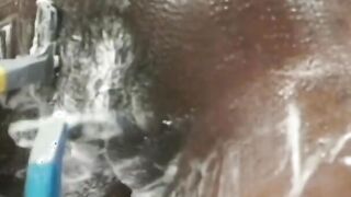 African bimbo enjoys double penetration