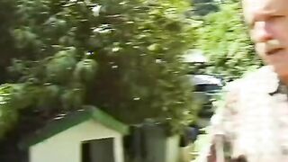Old red haired with saggy hooters gets railed