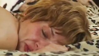 Old red haired with saggy hooters gets railed