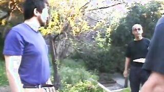 Latin goddess posing doggy as she got penetrated with 2 poles