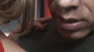 Experienced Latino gf fucks beauty black Bae inside bed
