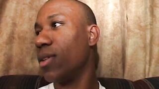 Nice boobies african Bae on sofa gets cum after goddess fucked