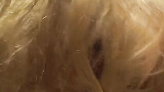 Old bimbos shoves big toy inside young whores tight snatch