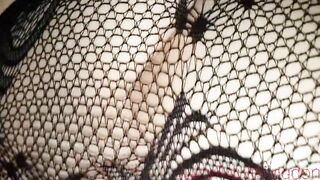 Crotchless Catsuit.Having Fun with sex vibrators