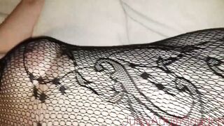Crotchless Catsuit.Having Fun with sex vibrators