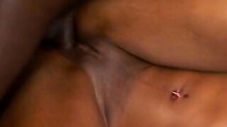 Super Sexy celeb with huge nipples is testing big ebony pole