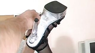 Turned On old stud licks blondie's feet while he pounds her