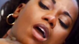 Bubble booty black offer sloppy bj before getting boned