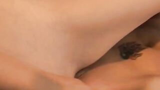 Super Sexy babe dark hair lesbians have sexsual boned on the couch