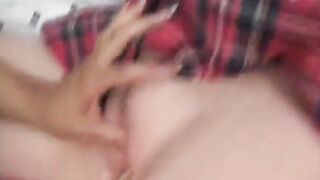 2 Bae young dyke into plaid skirts fill each other twat