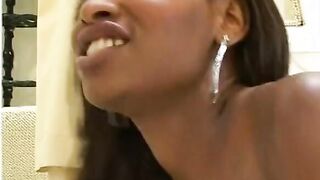 African hot gets naked down revealing her unshaved snatch
