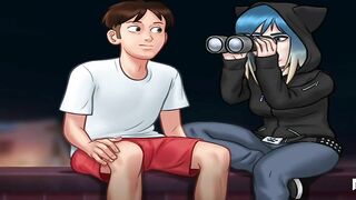 SummertimeSaga - Peeping Nude People Through Binoculars E1
