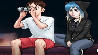 SummertimeSaga - Peeping Nude People Through Binoculars E1